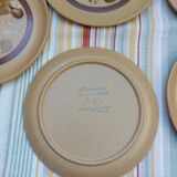 6 assiettes plated grès Sarreguemines Chamonix