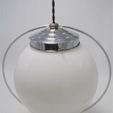 Opaline globe pendant lamp