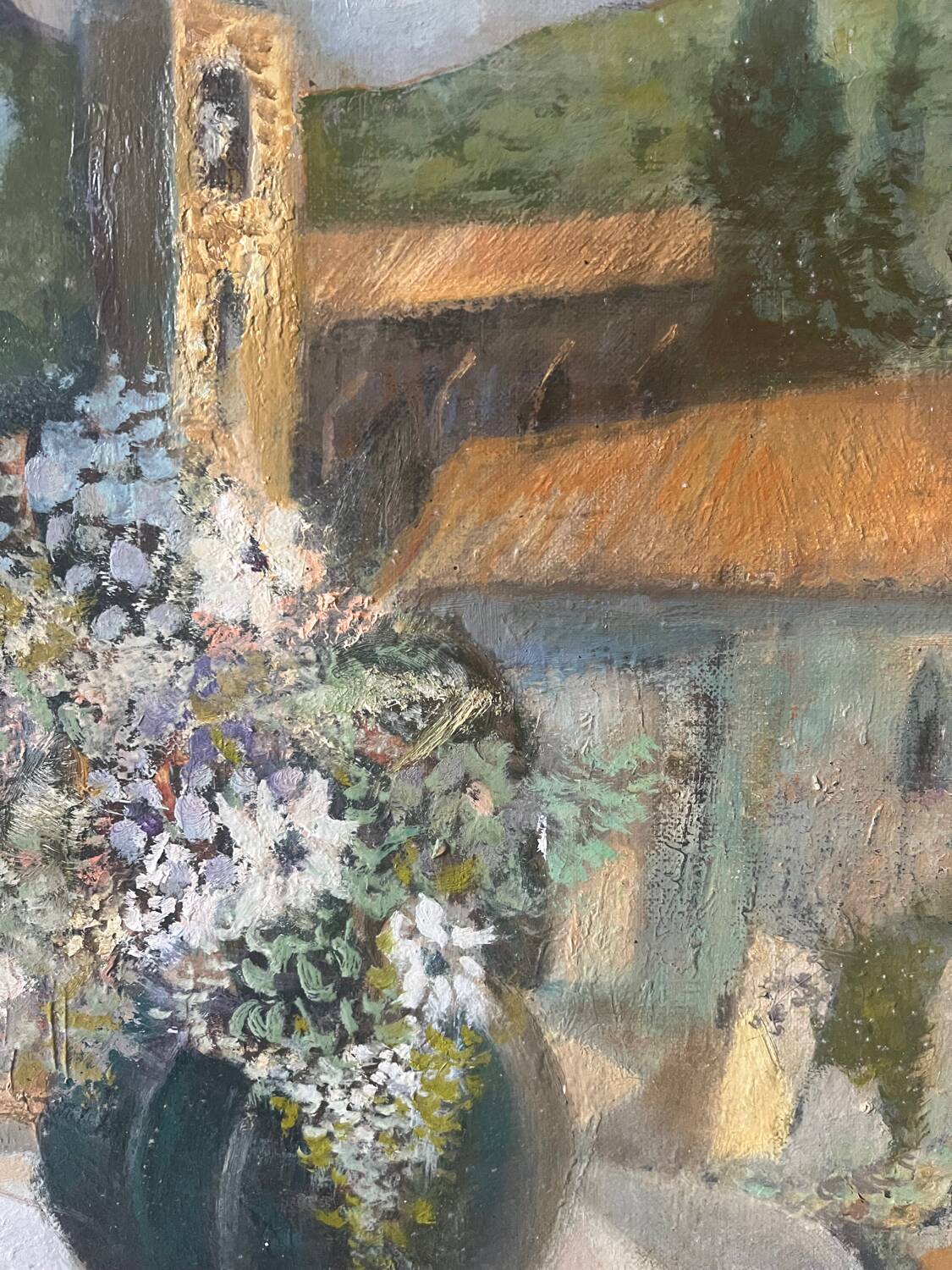 “Veranda du Midi” oil on canvas signed Helme