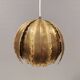 Brutalist flame-cut brass hanging lamp, by Svend Aage Holm Sørensen (SAHS)