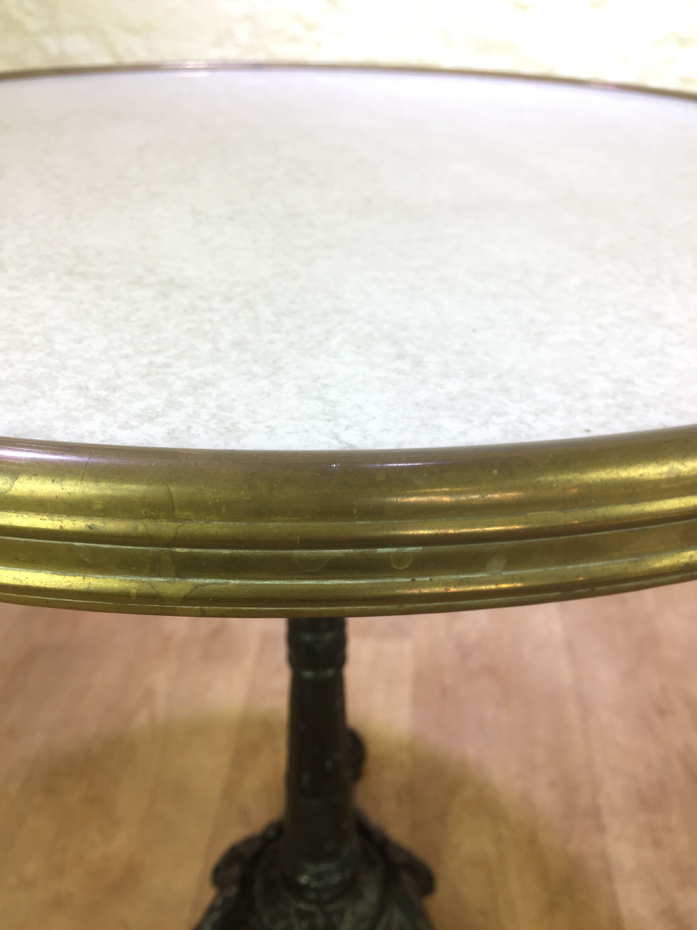Parisian bistro table with cast iron leg
