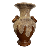 Gaubier Ceramic Vase Saint Amand de Puisaye Art Nouveau vintage brown