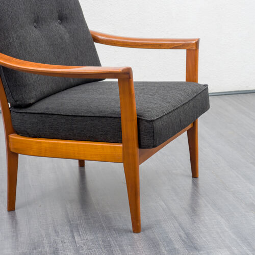 60s armchair, German design, refurbished, cherry, two available