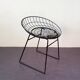 Black KM05 Wire Stool by Cees Braakman & Adriaan Dekker for Pastoe, 1960's