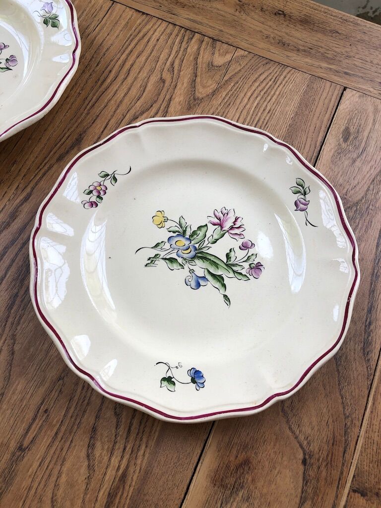 10 flower plates Sarreguemines Lyon