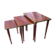 Set of 3 nesting tables in mahogany