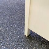 Scandinavian white and solid wood chest of drawers with 3 drawers