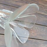 Flower petal glass pendant light, vintage Murano style