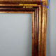 Gilded wood frame gold leaf antique finish 70x47 for painting 61x38 cm SB