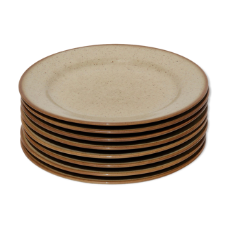 8 plates in speckled Tulowice sandstone