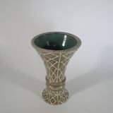 Enamelled stoneware vase signed J Breugnot number 177