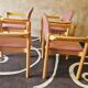 Set de 4 fauteuils bois courbé année 1980
