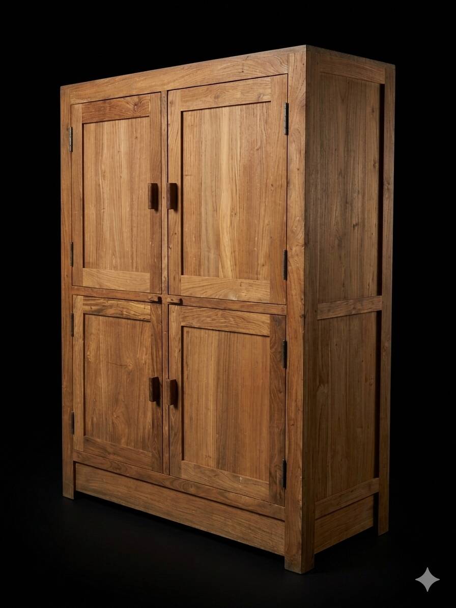 1980s teak 4-door sideboard