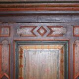 Hand-painted armoire Sublime from around 1800 in oak.