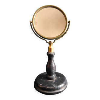 Vintage French mirror with black marble base