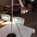 Chromed desk lamp, swivel, vintage, 70s