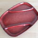 Red ceramic bay dish for aperitif