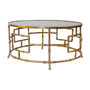 Table basse ronde bambou