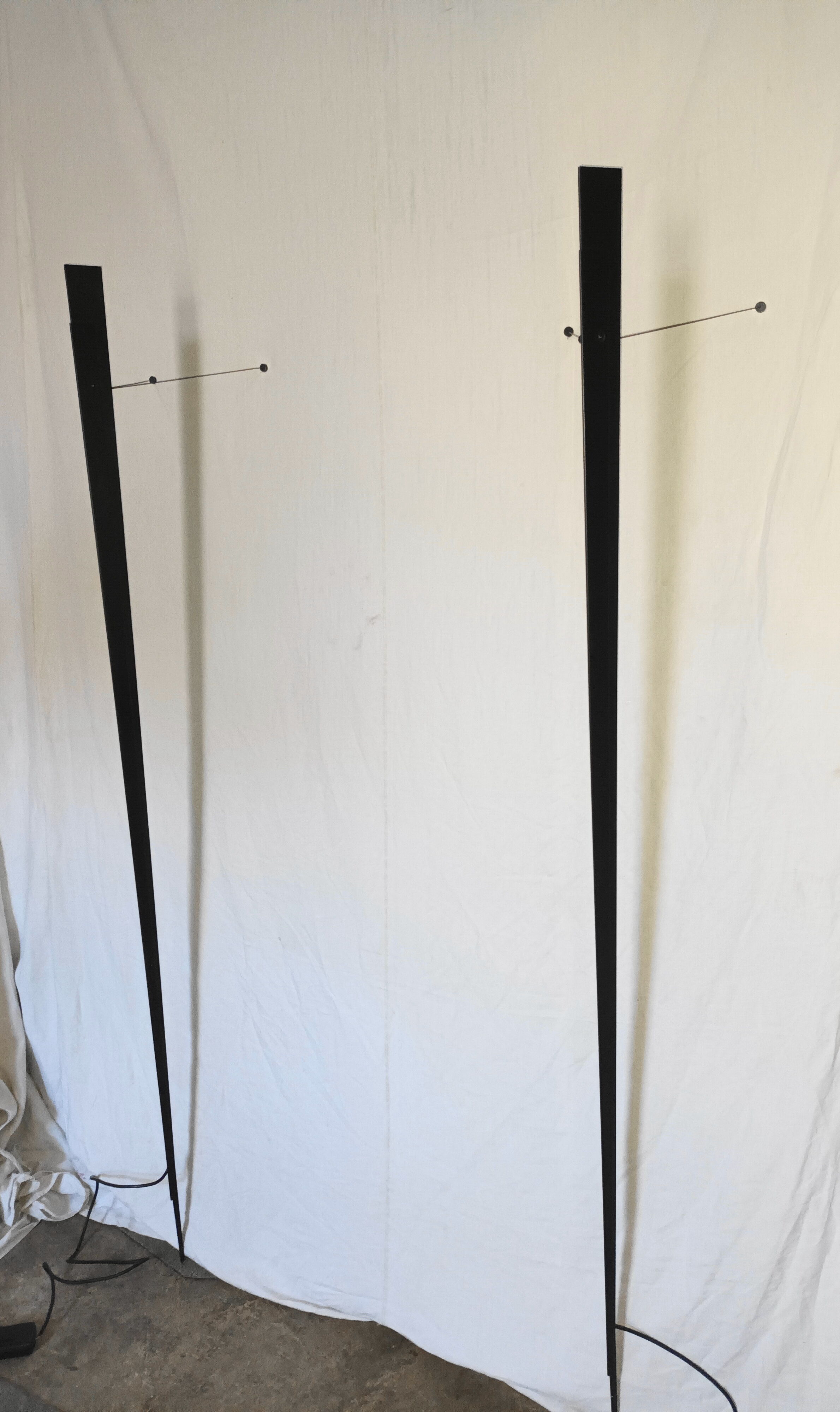 Pair of torchiere wall lamps by Gilles Derain for Lumen Center Italia