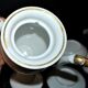 Empire coffee service in porcelain, 19th century swan neck, Paris porcelain