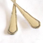 Set of 2 silver-plated teaspoons with C&L filigree, 14.5 cm