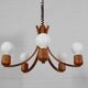 Vintage teak Candela pendant lamp Domus Danish design