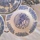 Mismatched antique soup plates