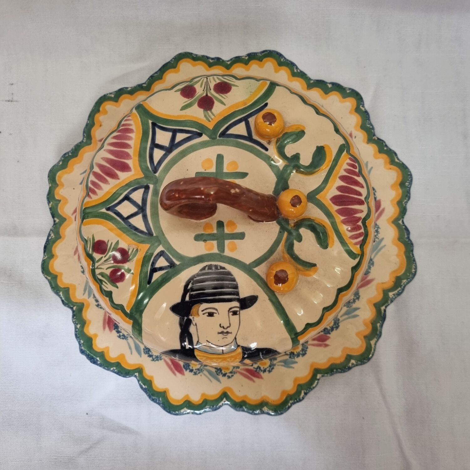 Henriot Quimper Butter Dish 1930