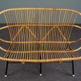 Rattan bench by Rohé Noordwolde