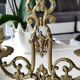 Chandelier d Autel à 2 branches, style Napoléon III, en bronze patine vieil or