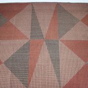 XL midcentury bouclé abstract design geometric rug / carpet, 1950s