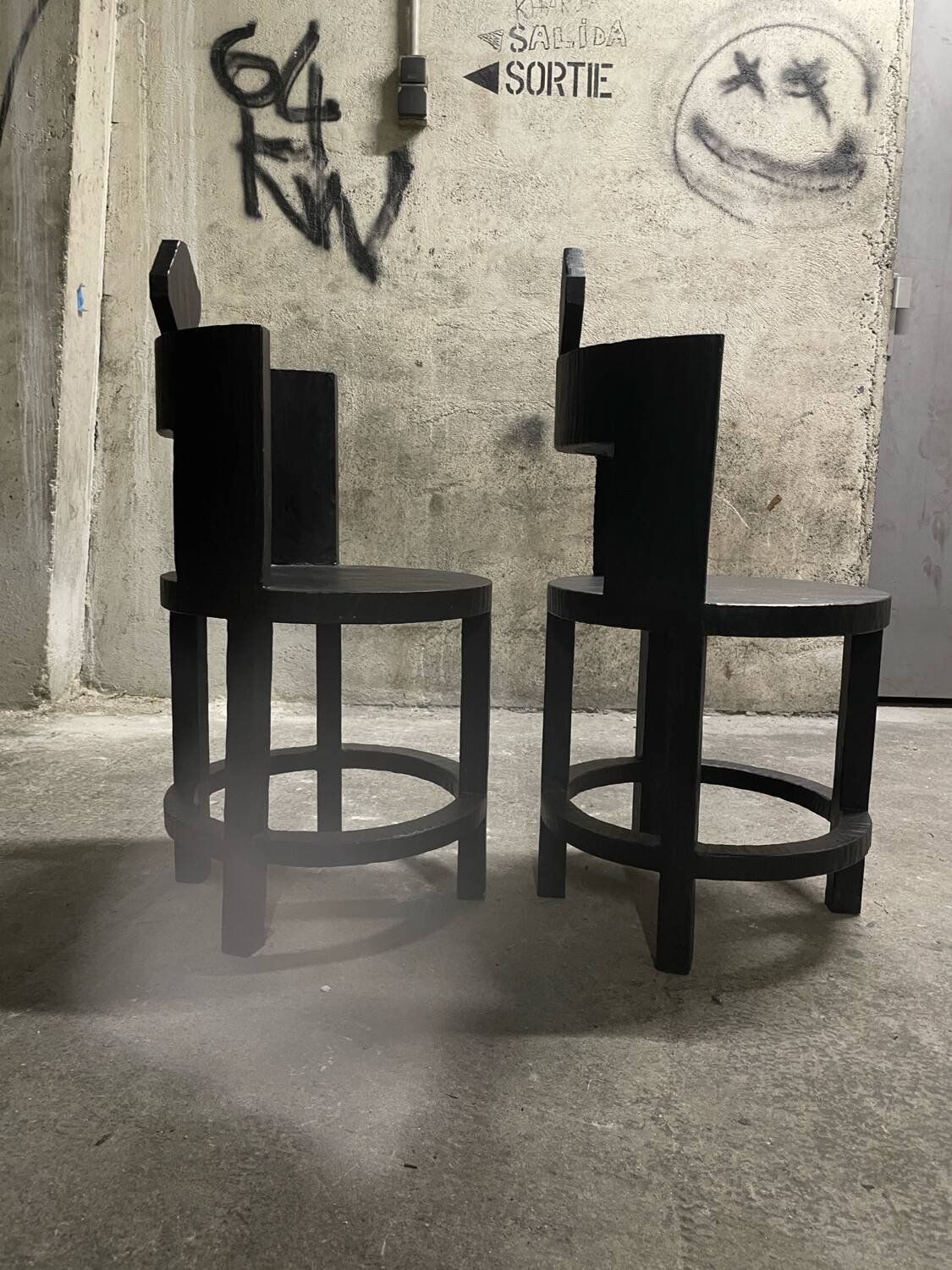 Pair of sculptural Room Studio chairs