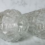 Vintage glass and brass applique