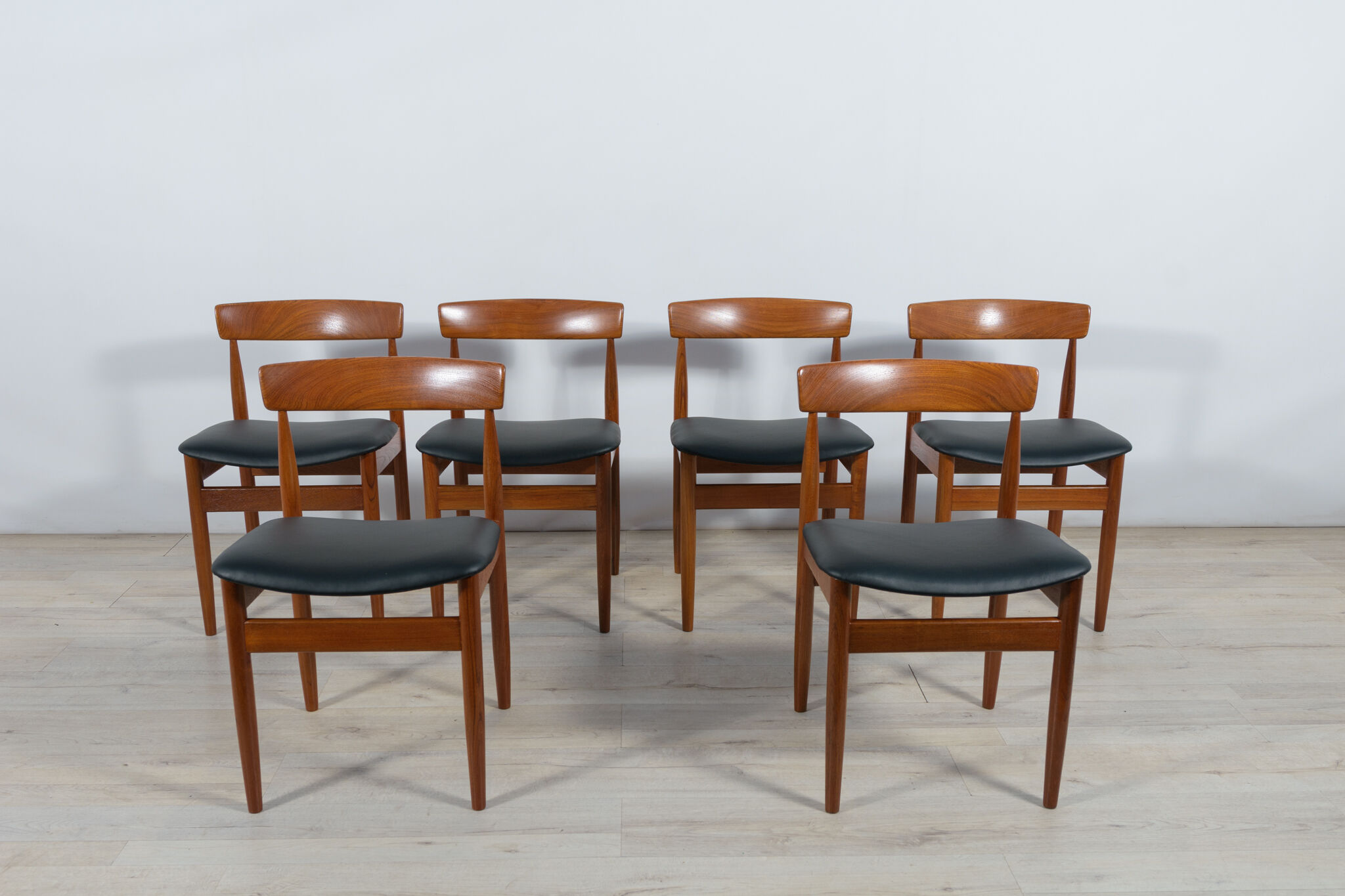 Mid-century teak dining chairs, 1960s, set of 4