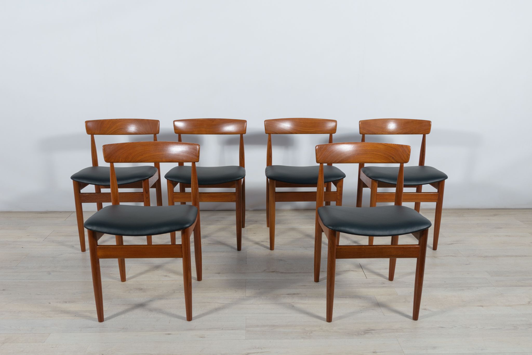 Mid-century teak dining chairs, 1960s, set of 4