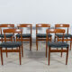 Mid-century teak dining chairs, 1960s, set of 4