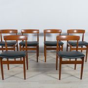 Mid-century teak dining chairs, 1960s, set of 4