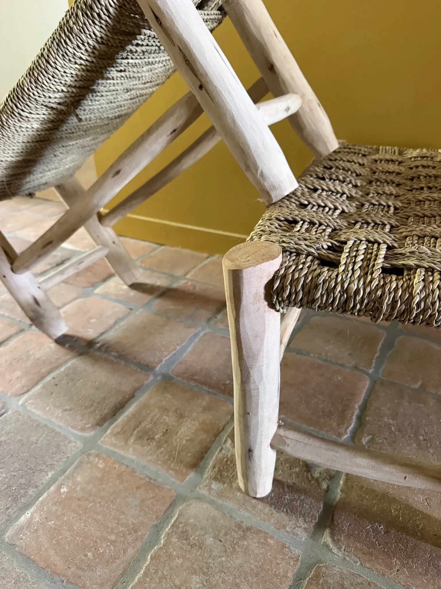 Petit banc marocain en bois 