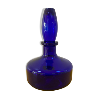 Vase soliflore en verre bleu cobalt