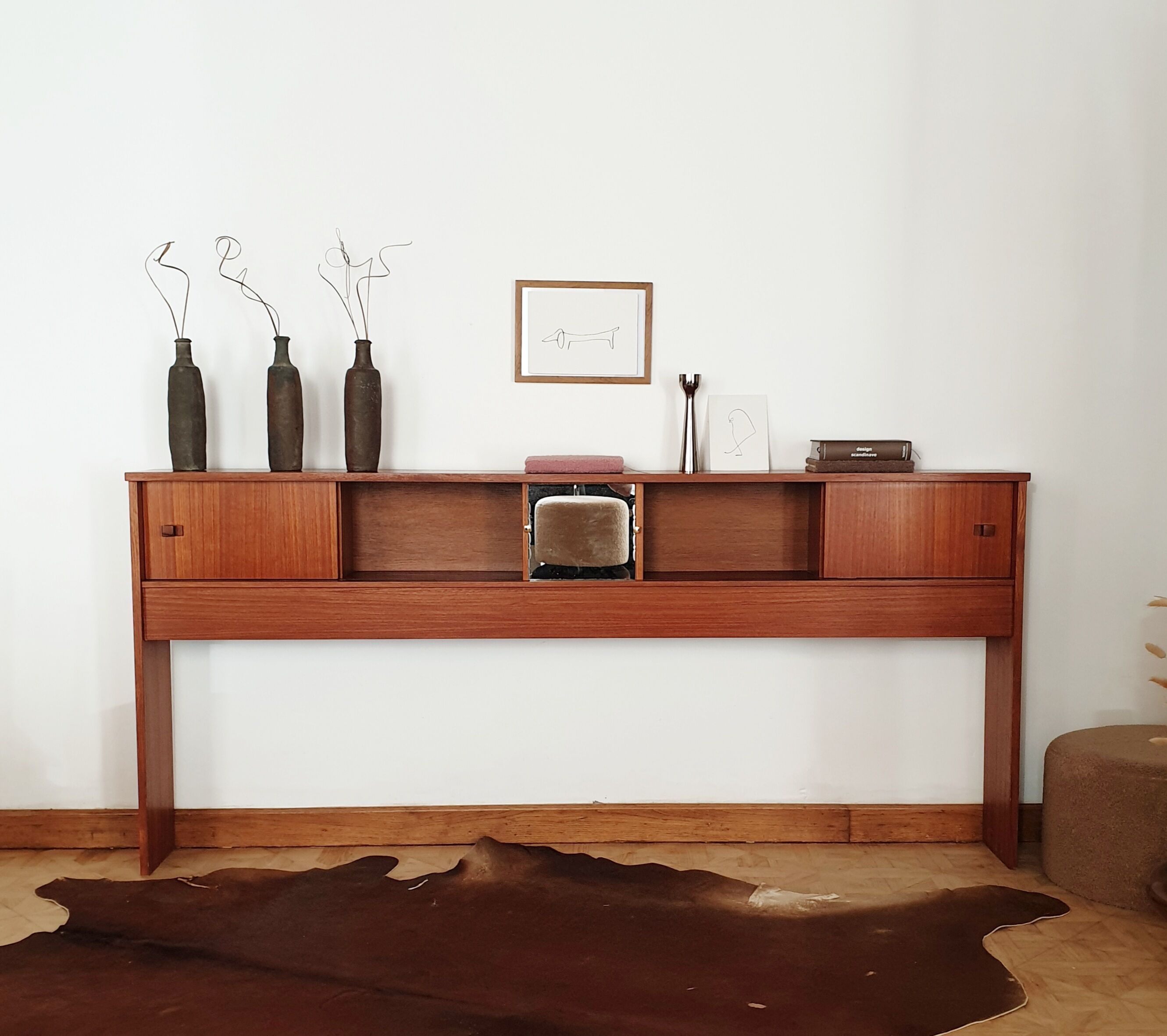 Vintage teak console 60s