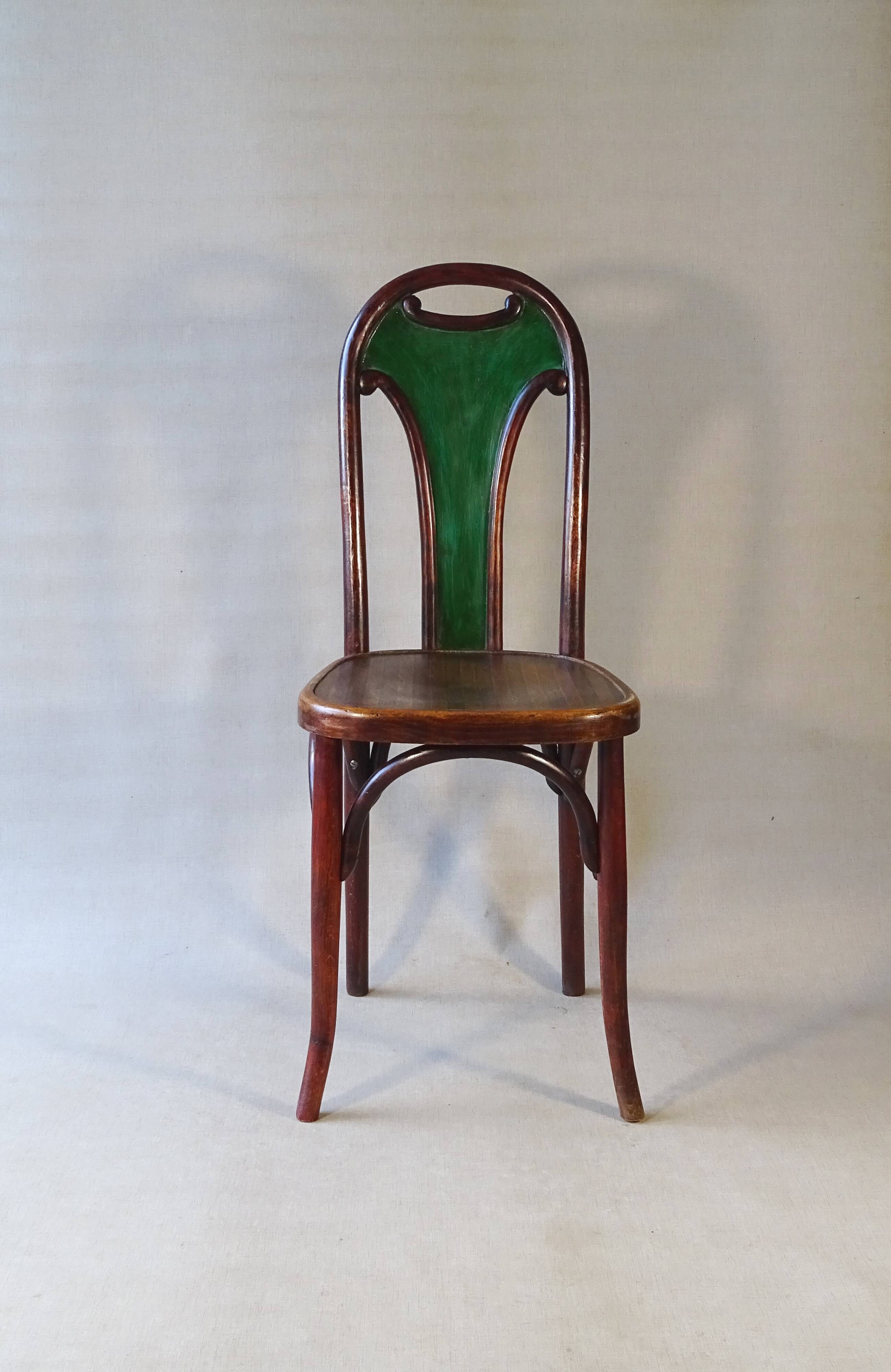Fischel chair N°396 circa 1929, variant of Thonet 738/XI
