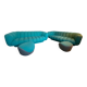 Set of 2 sofas and 2 poufs by Roche Bobois.