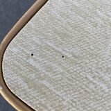 Rattan table vintage compass feet