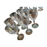 Set of 8 crystal wine glasses size