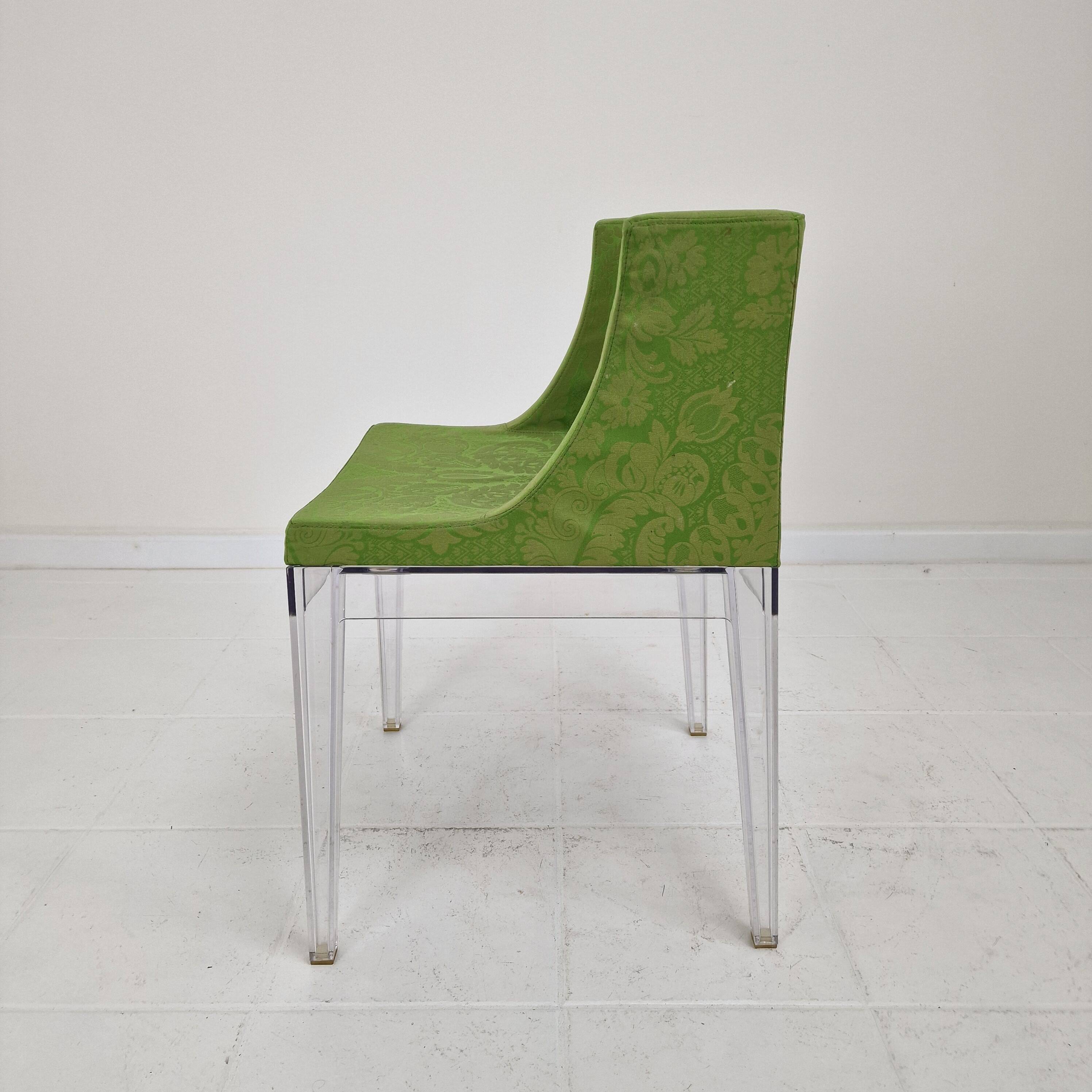 Kartell ‘Mademoiselle’ Chair in Damask Green by Philippe Starck Italy, 2000