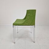 Chaise « Mademoiselle » Kartell en vert damassé par Philippe Starck, Italie, 2000