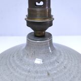 Crackle glaze enamelled stoneware lamp base signed CB LM