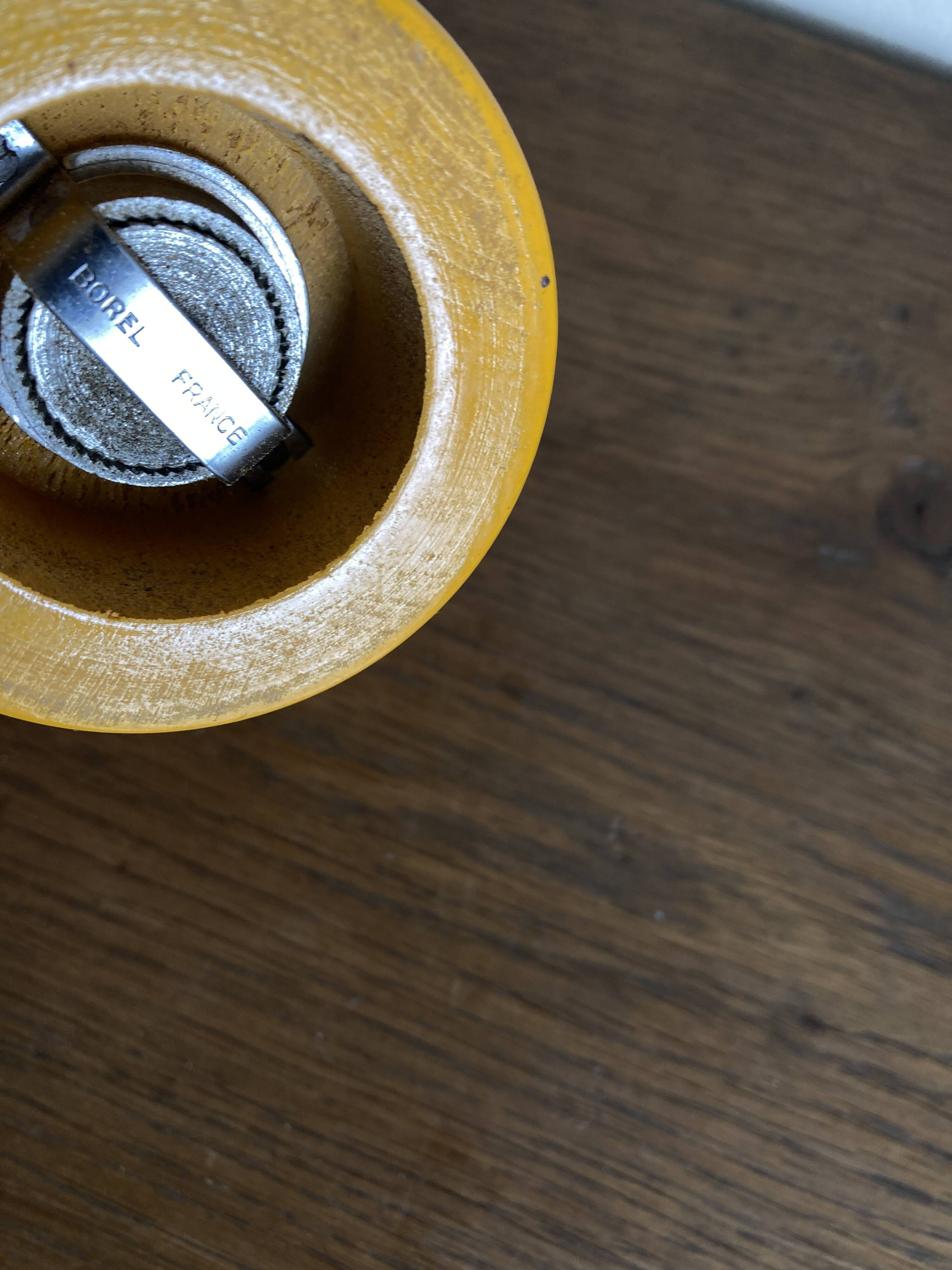 Borel pepper mill design 1970 pepper mill in lacquered wood