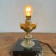 Table lamp in marble, gold metal, opaline globe