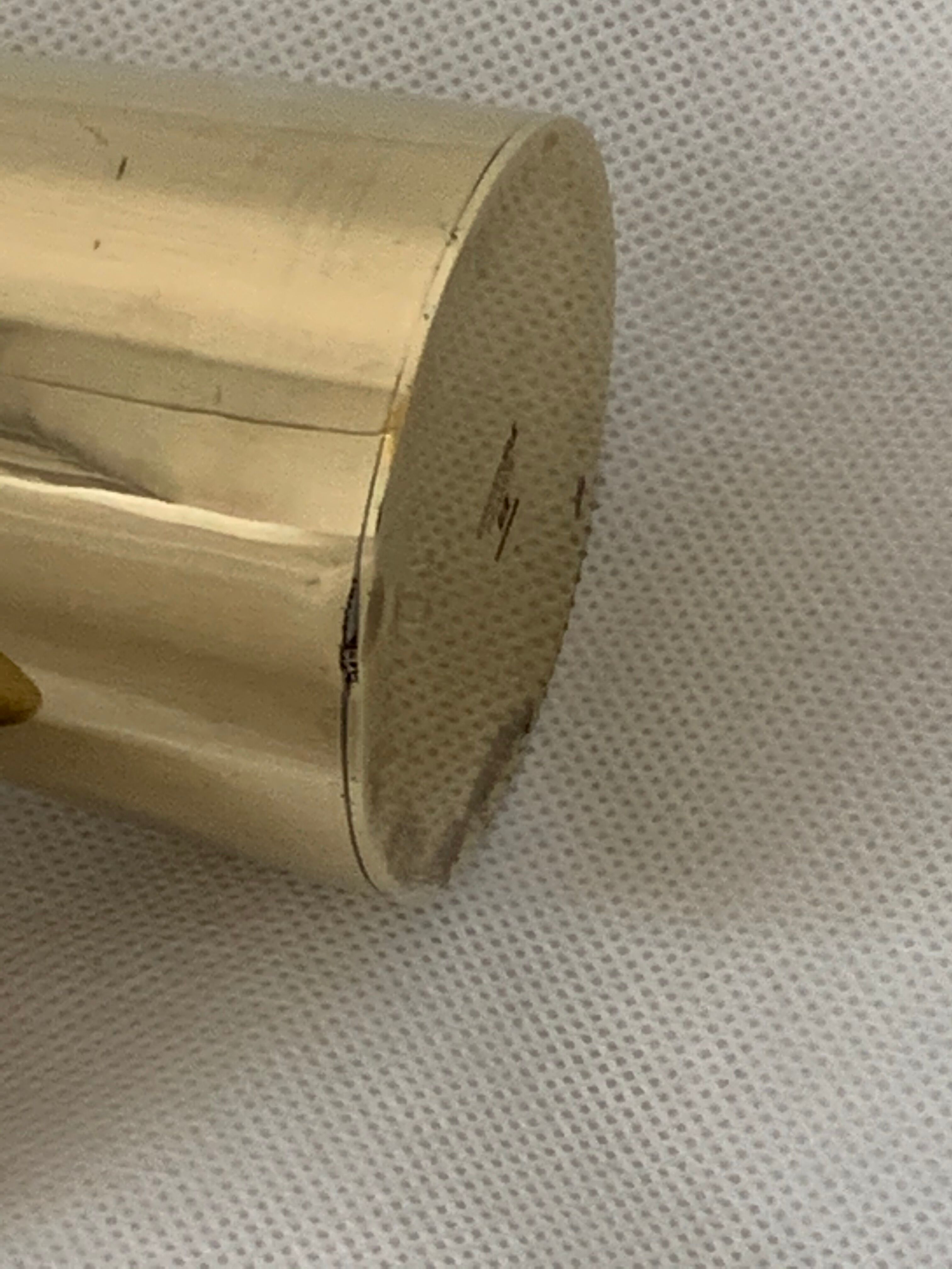 Pair of Lino Sabattini Cardinal brass vases for Christofle